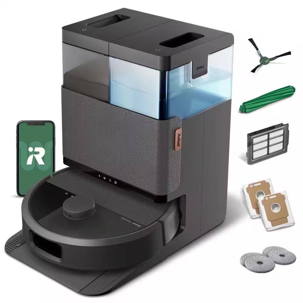 Roomba 505 Combo 13.8 In. Robotic Vacuum and Mop plus with Smart Navigation plus Autowash Dock​ in Black